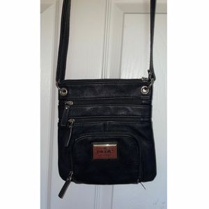 Nicole Miller black crossbody purse